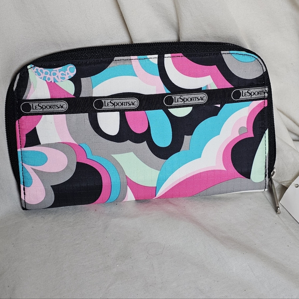 LeSportsac Multicolor Abstract Wallet Revolve New